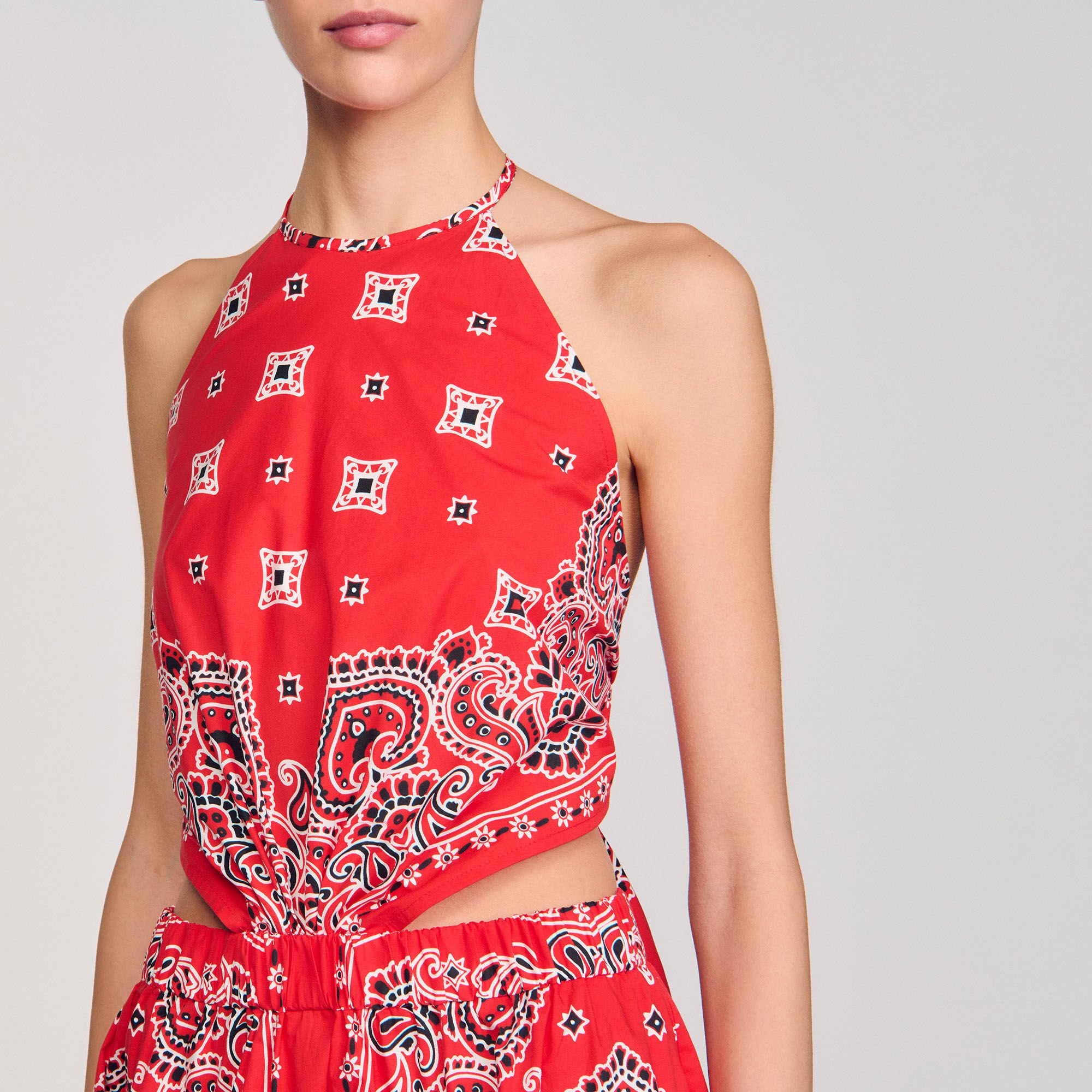 Robe longue à imprimé bandana