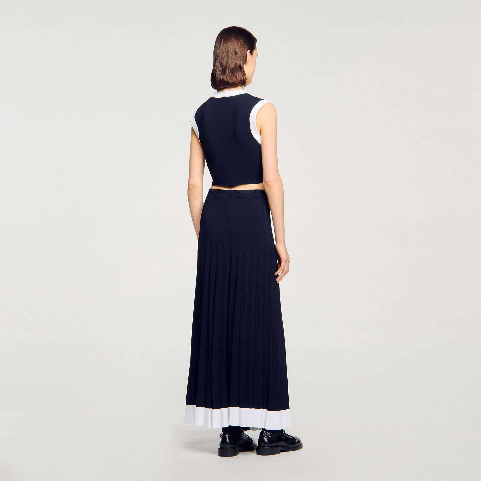 Gilet court bicolore