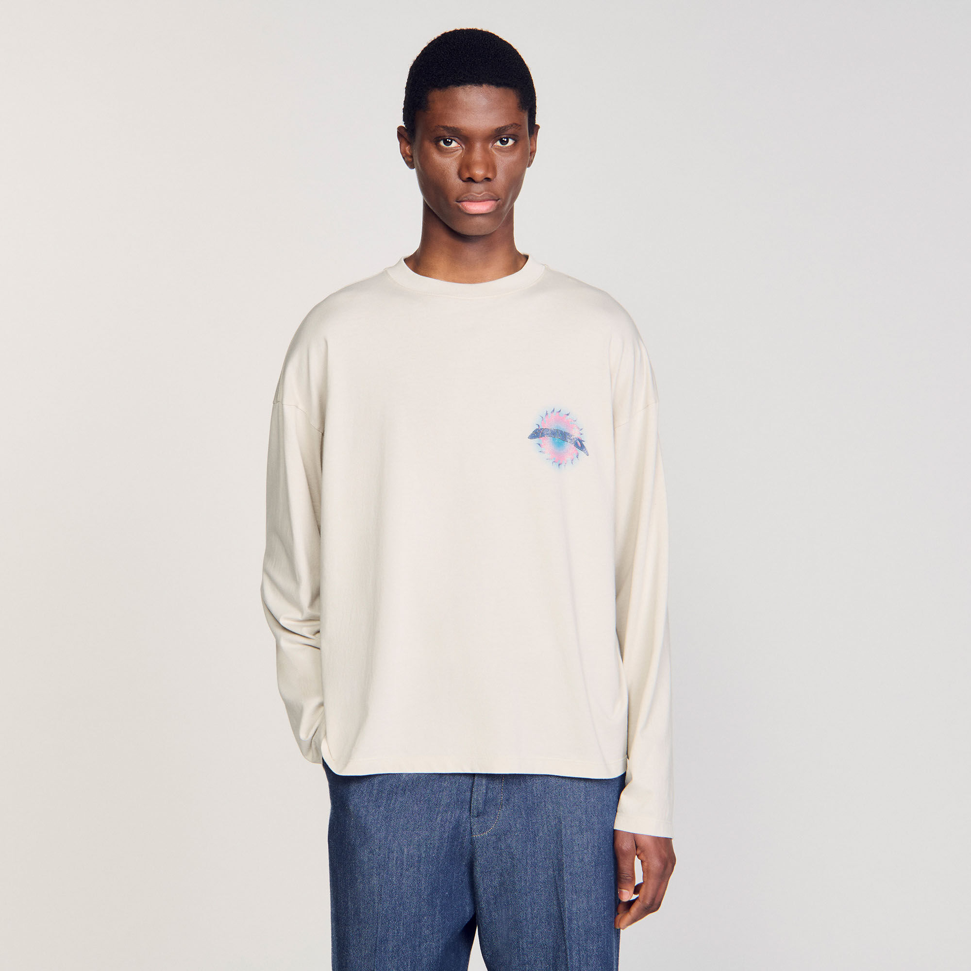 T-shirt à imprimé soleil
