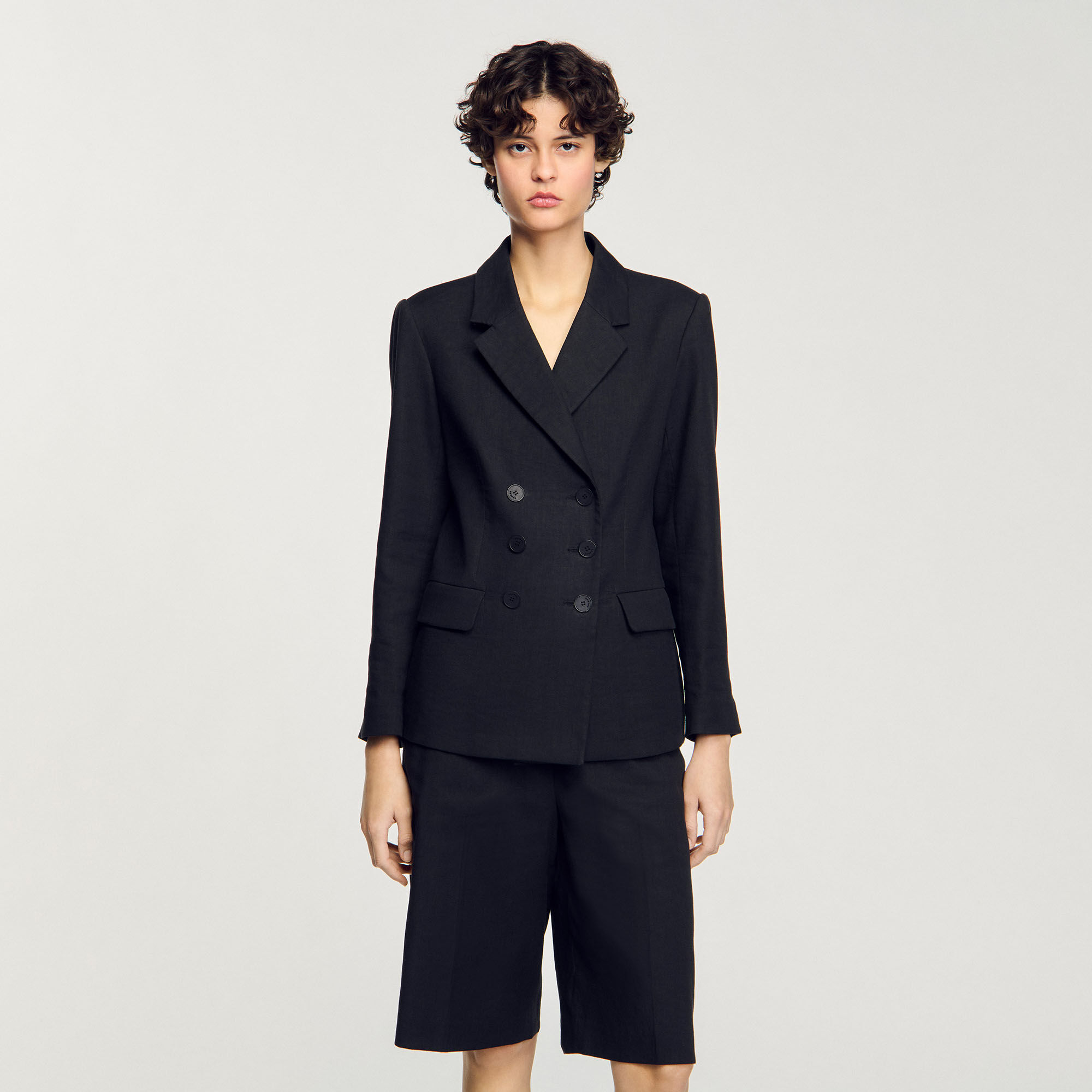 Veste de costume à boutonnage croisé 