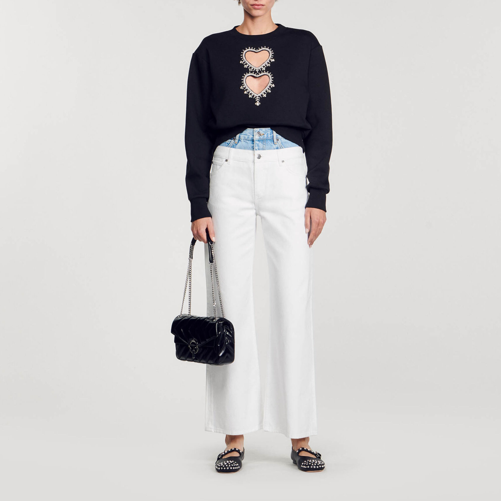 Sweatshirt a c urs strasses