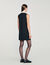 Robe courte à col contrasté