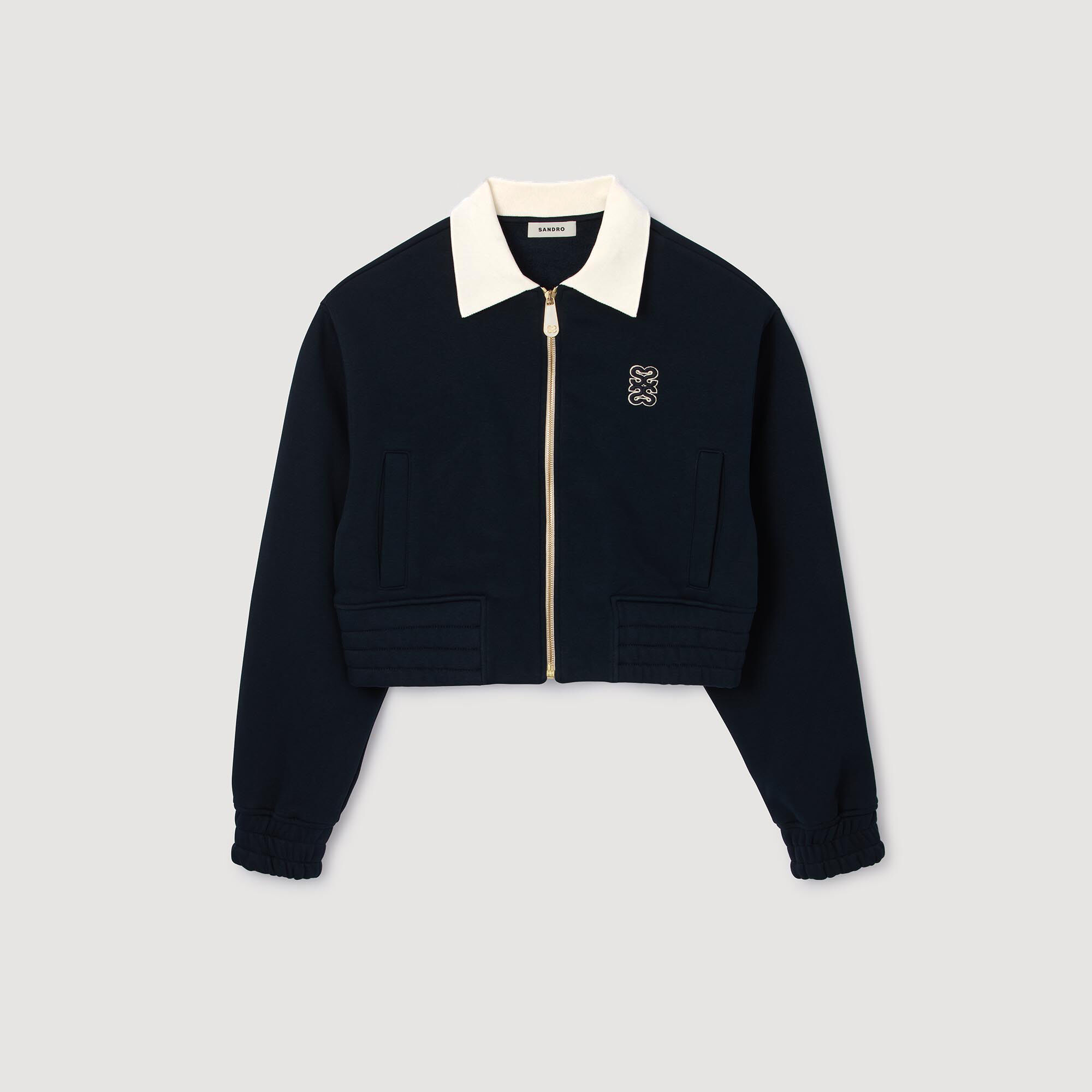 Sweatshirt court bicolore