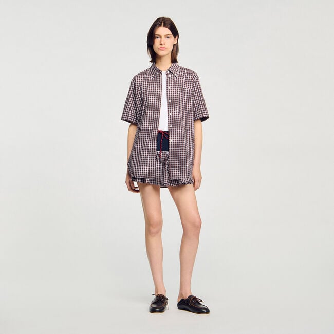 Chemise oversize à carreaux