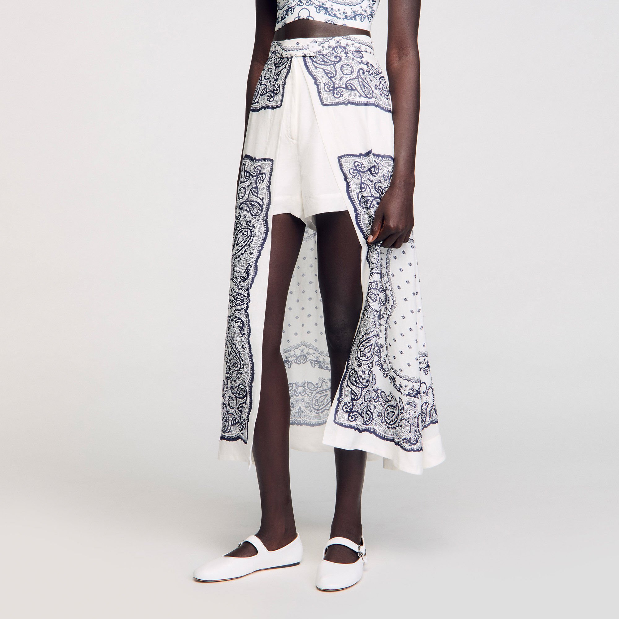 Jupe short à imprimé bandana 