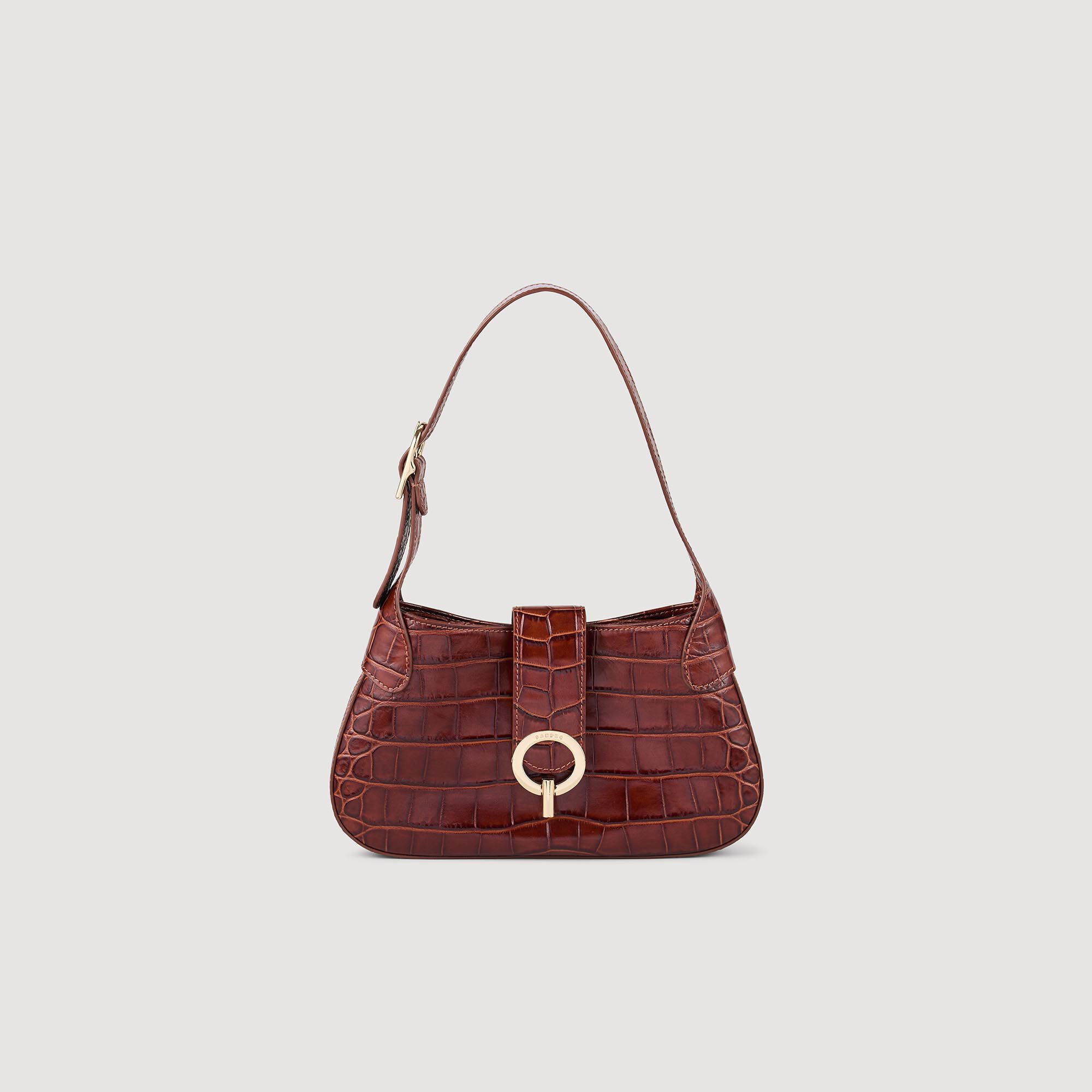 Sac Janet en cuir embossé façon croco