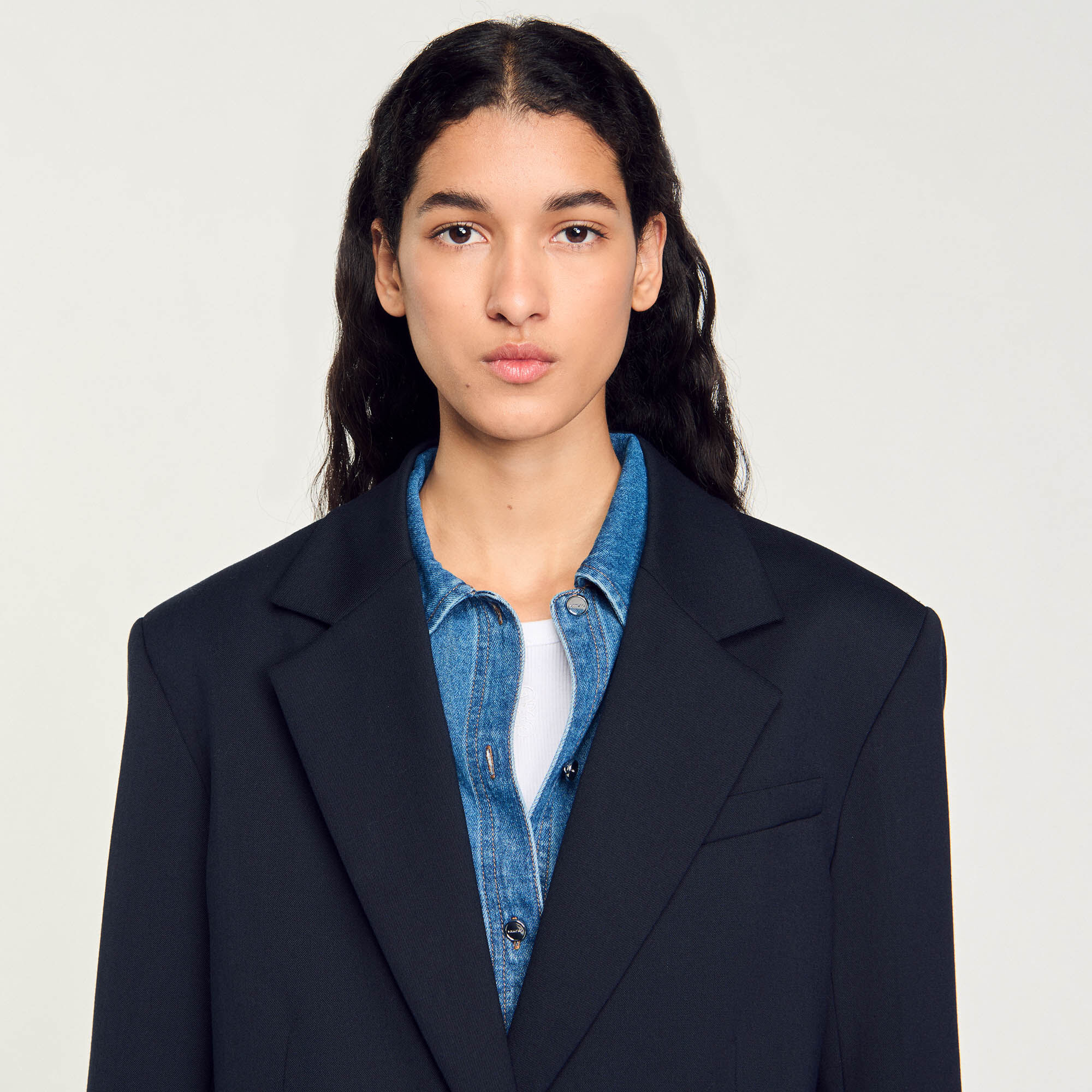 Veste de costume oversize en laine 