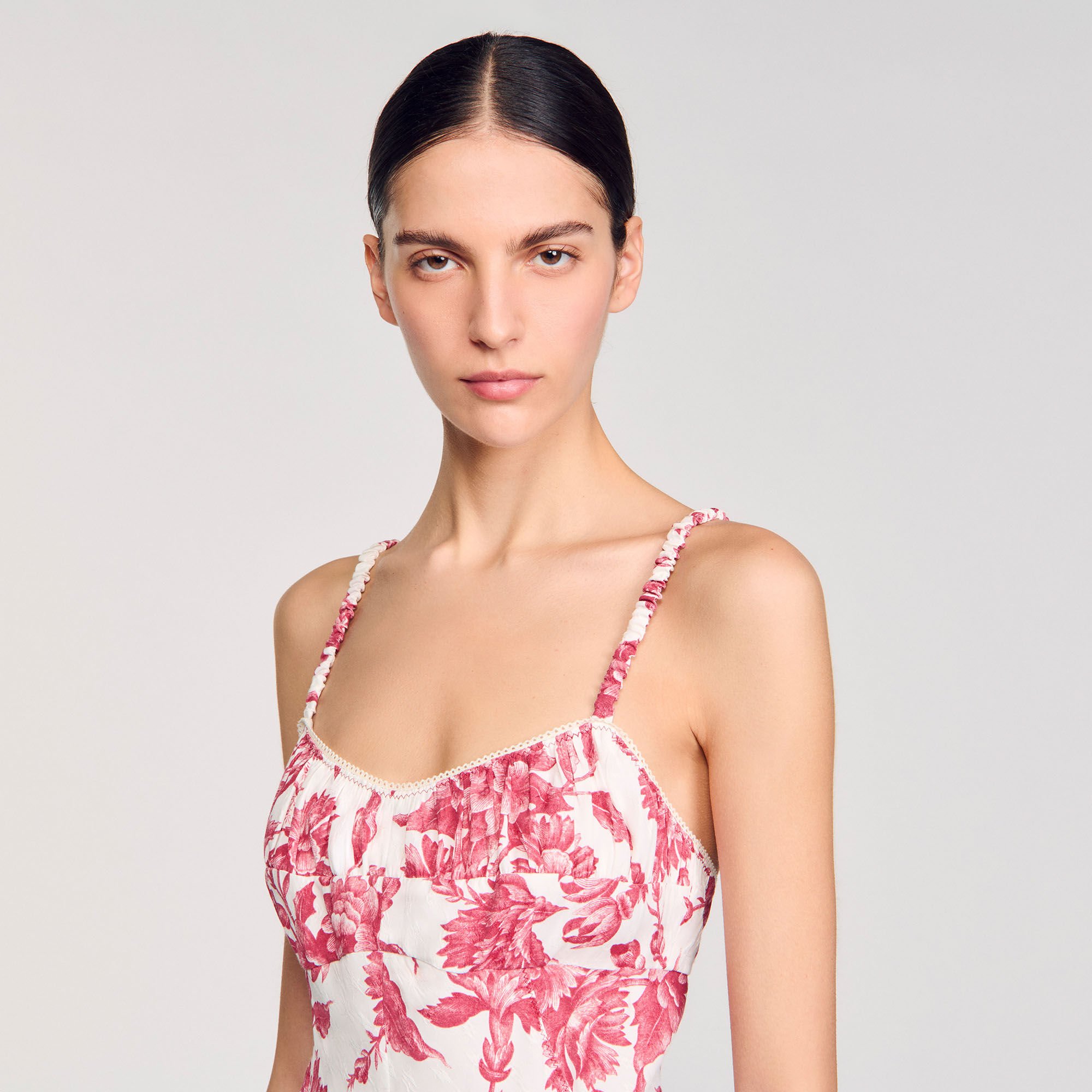 Robe longue à imprimé fleuri