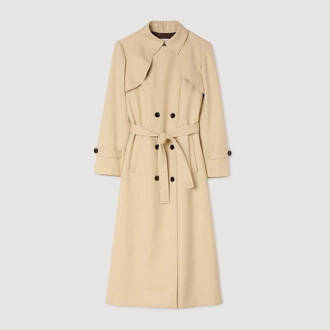 Trench ceinturé double boutonnage