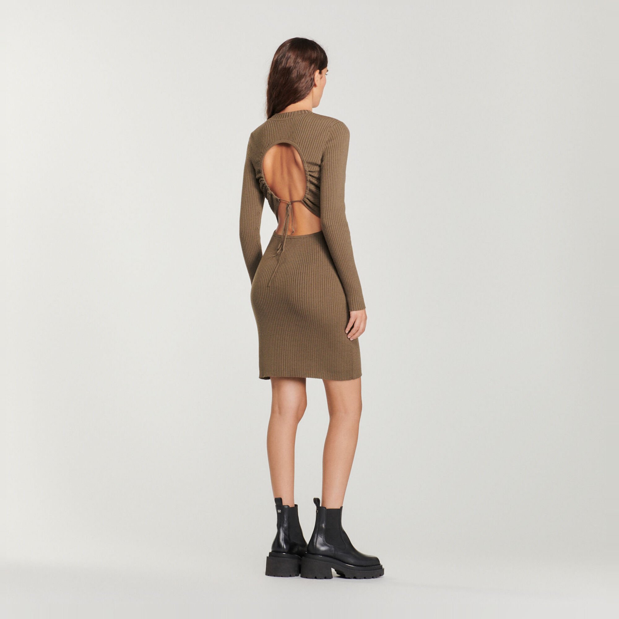 Robe en maille côtelée