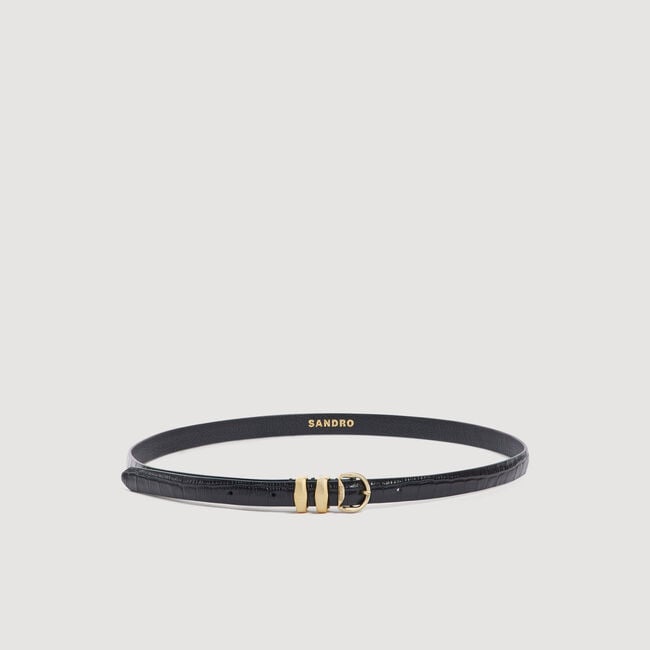 Ceinture en cuir effet croco