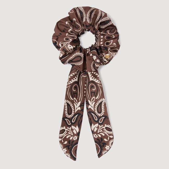 Chouchou foulard à imprimé bandana