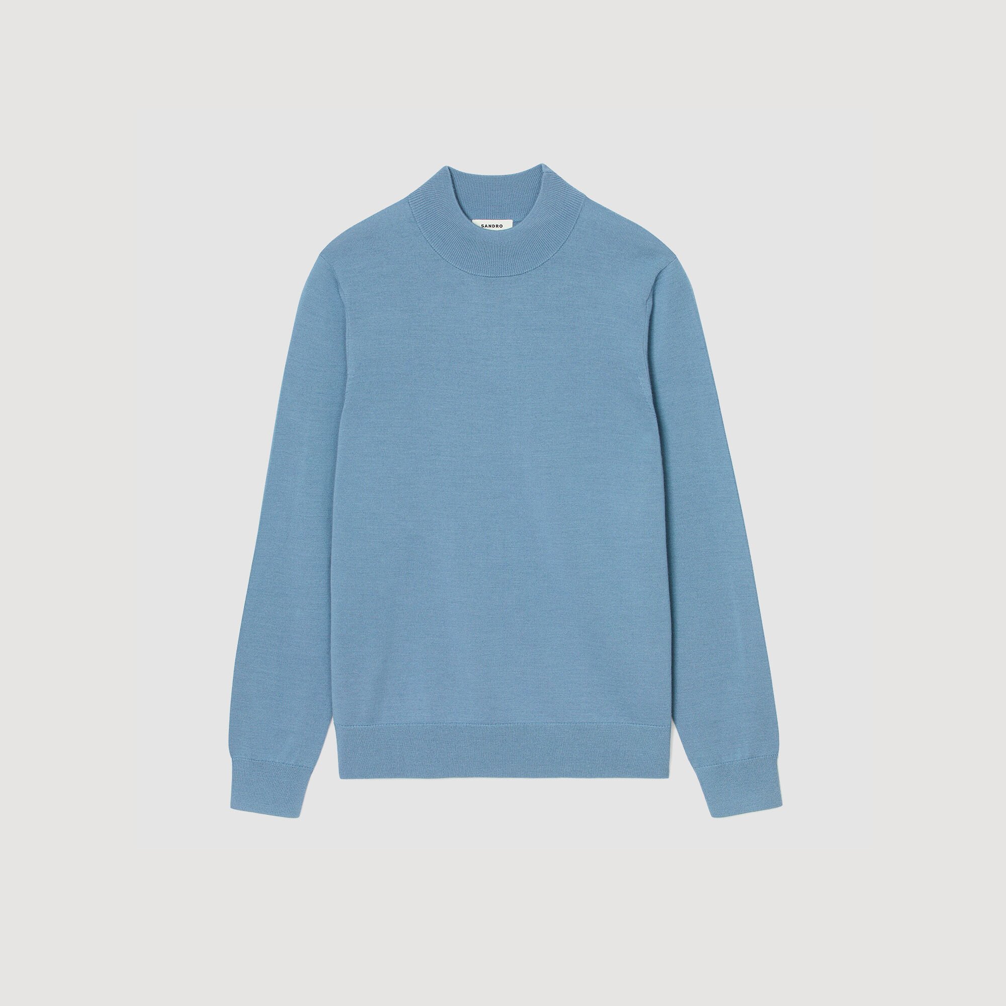 Pull en laine &agrave; col montant