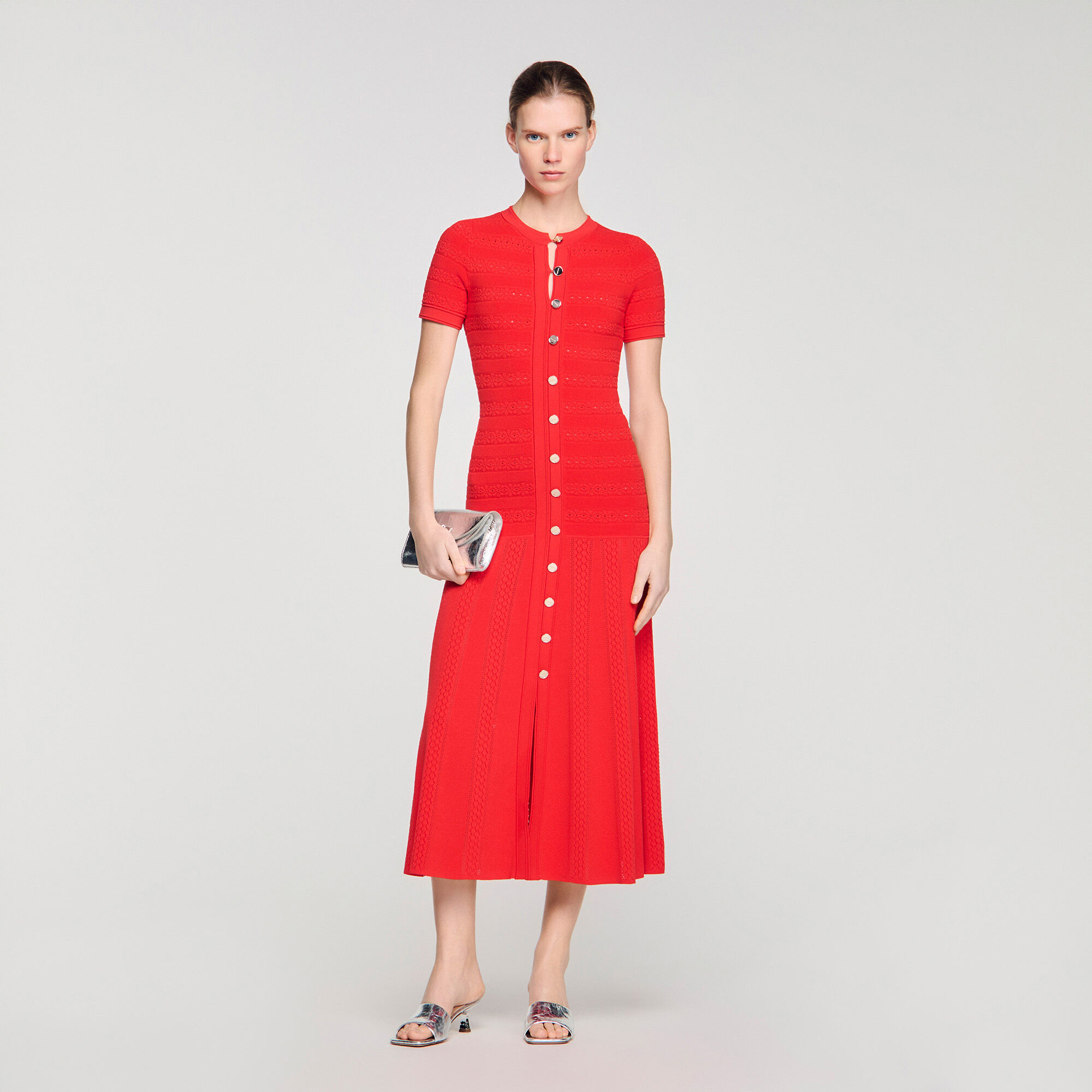 Robe longue en maille