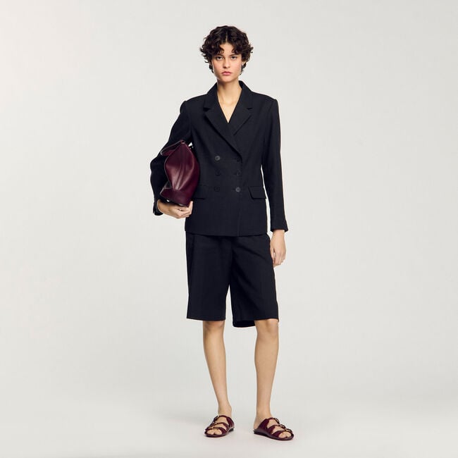 Veste de costume à boutonnage croisé 