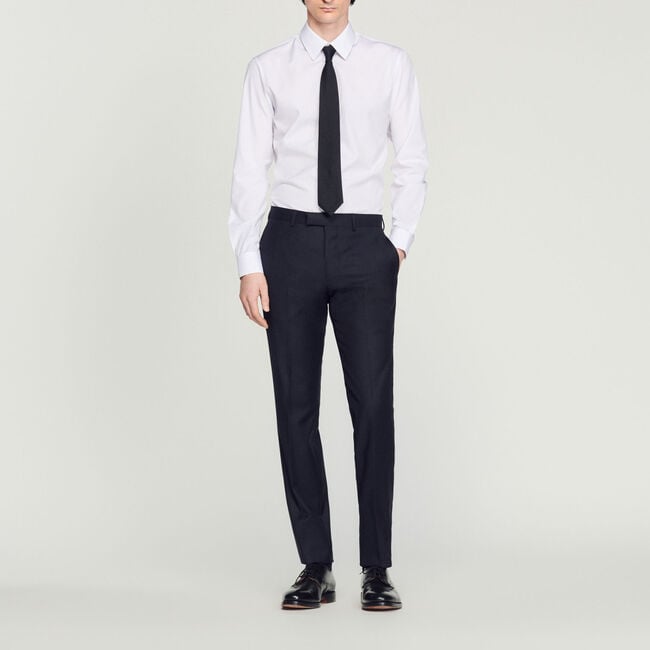 Pantalon de costume en laine stretch