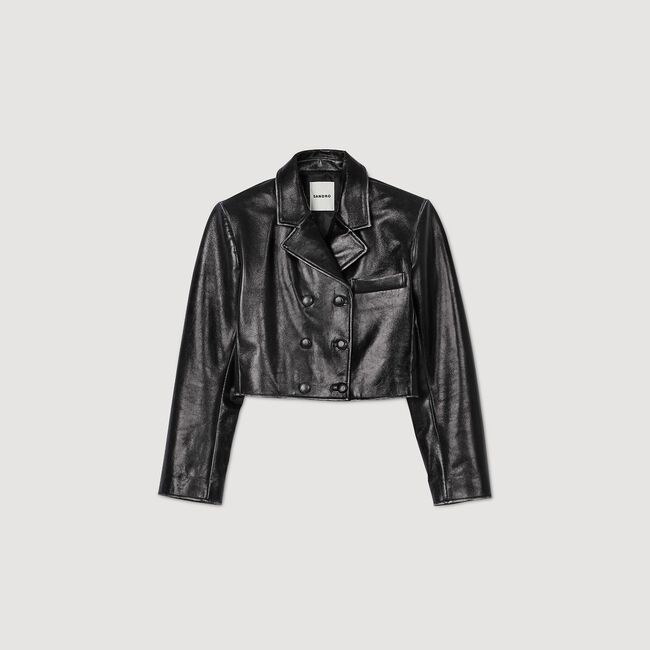 Blouson court en cuir