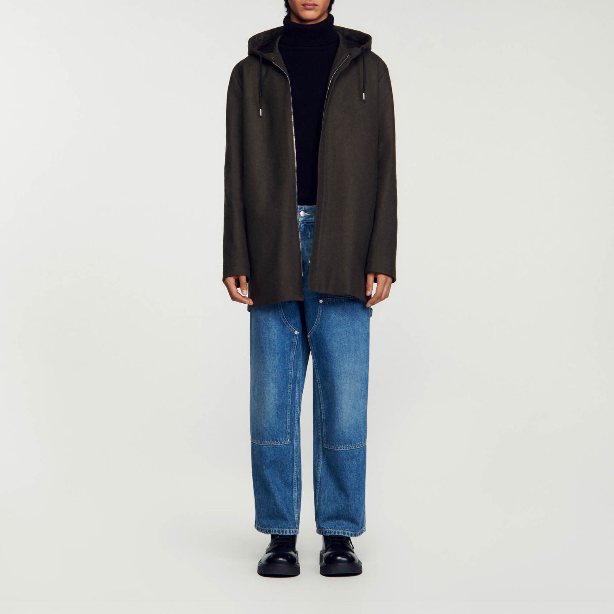 Veste en jean sandro homme discount