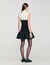 Robe courte bicolore volantée