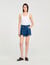 Short en denim strassé