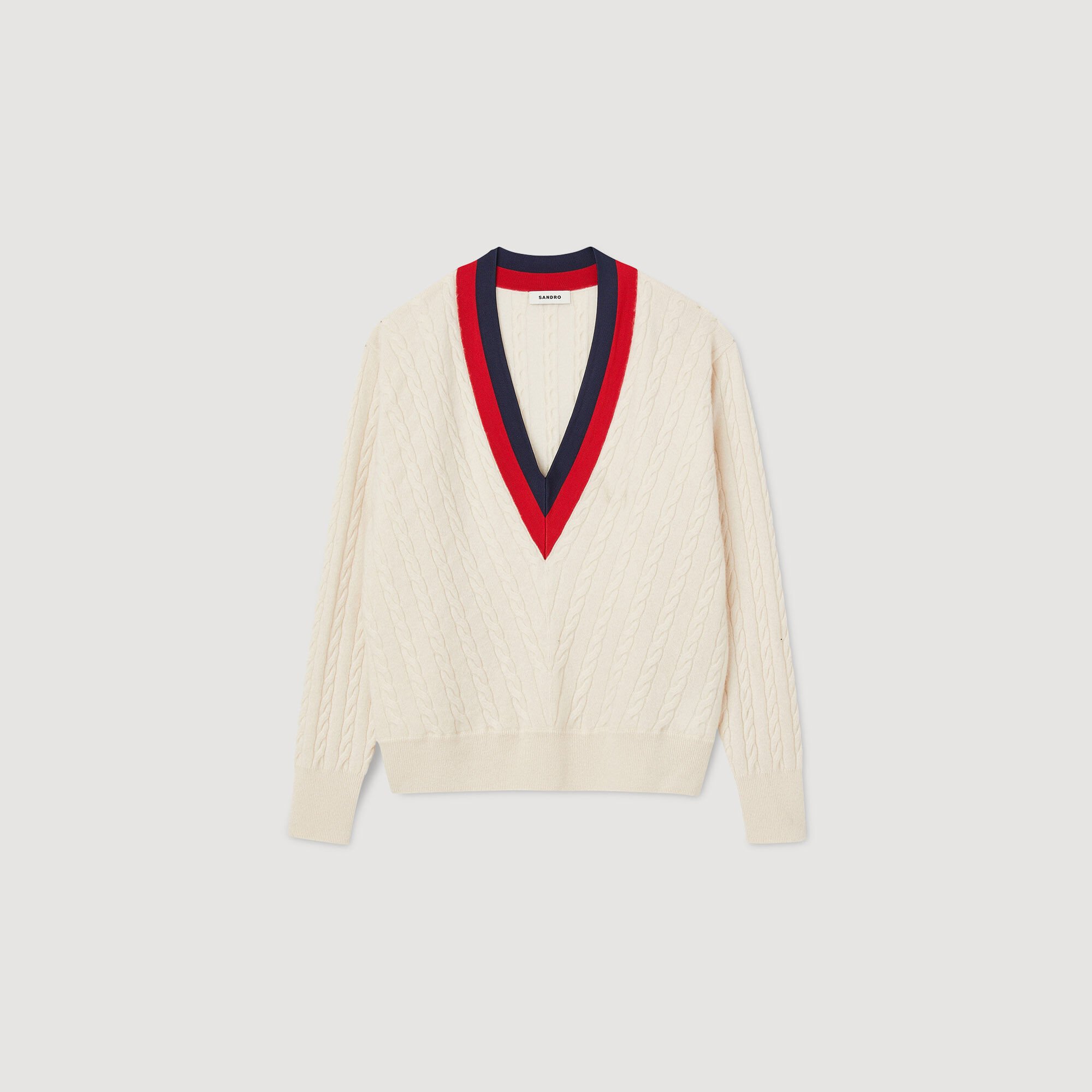 Pull en maille câblée