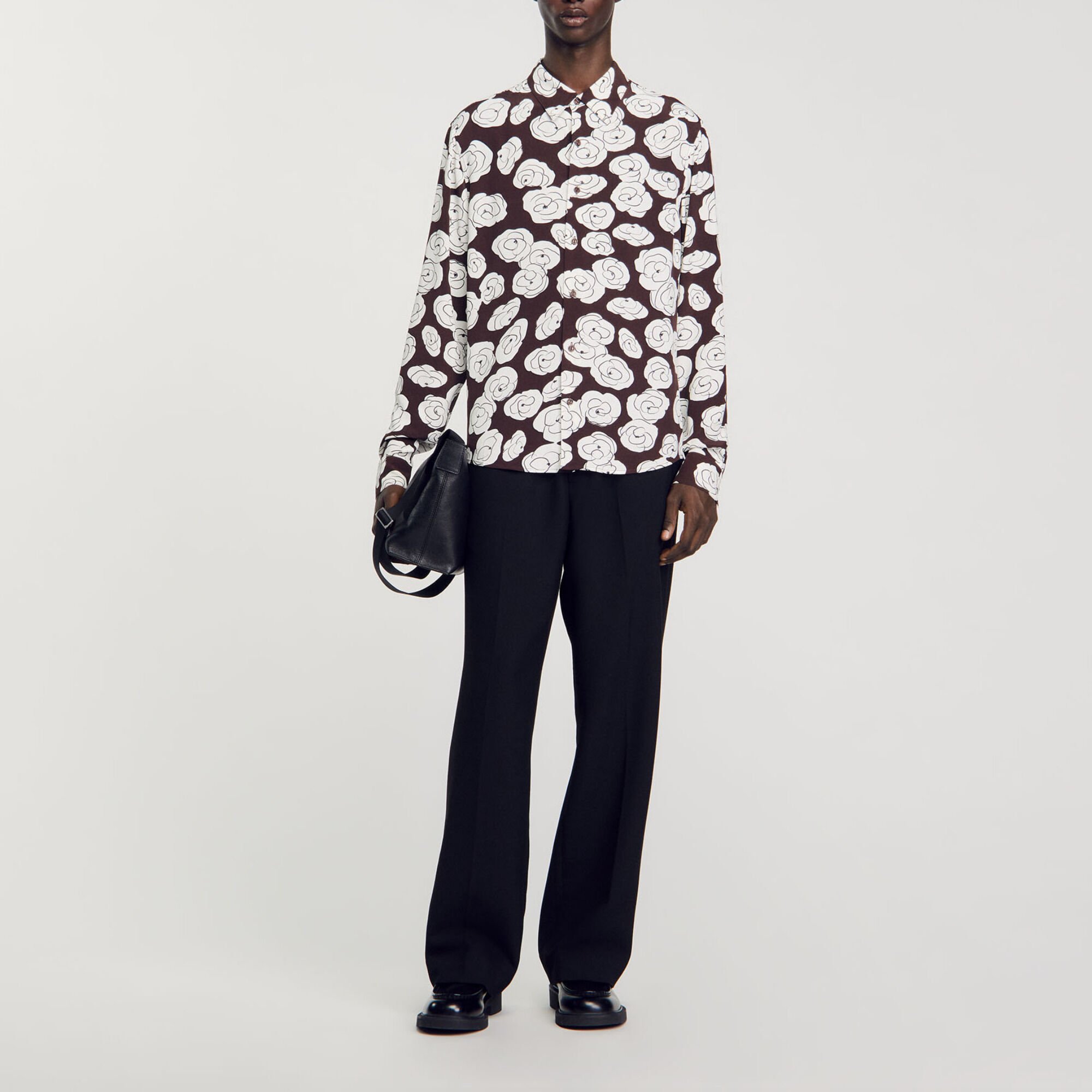 Chemise imprimé camélias