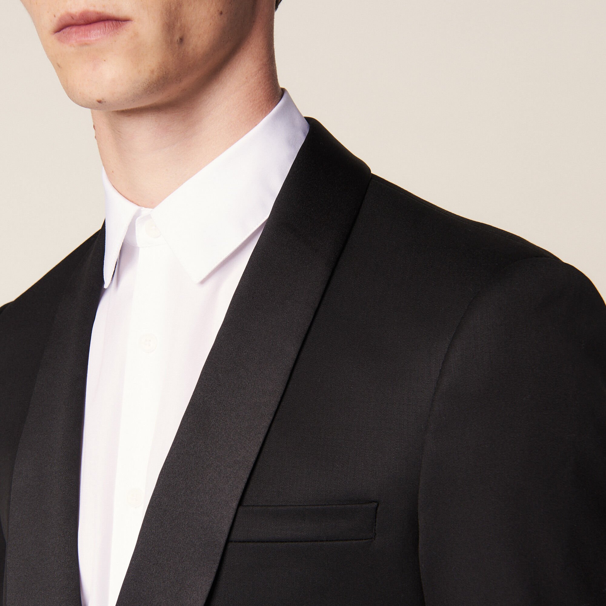 Veste de smoking en grain de poudre