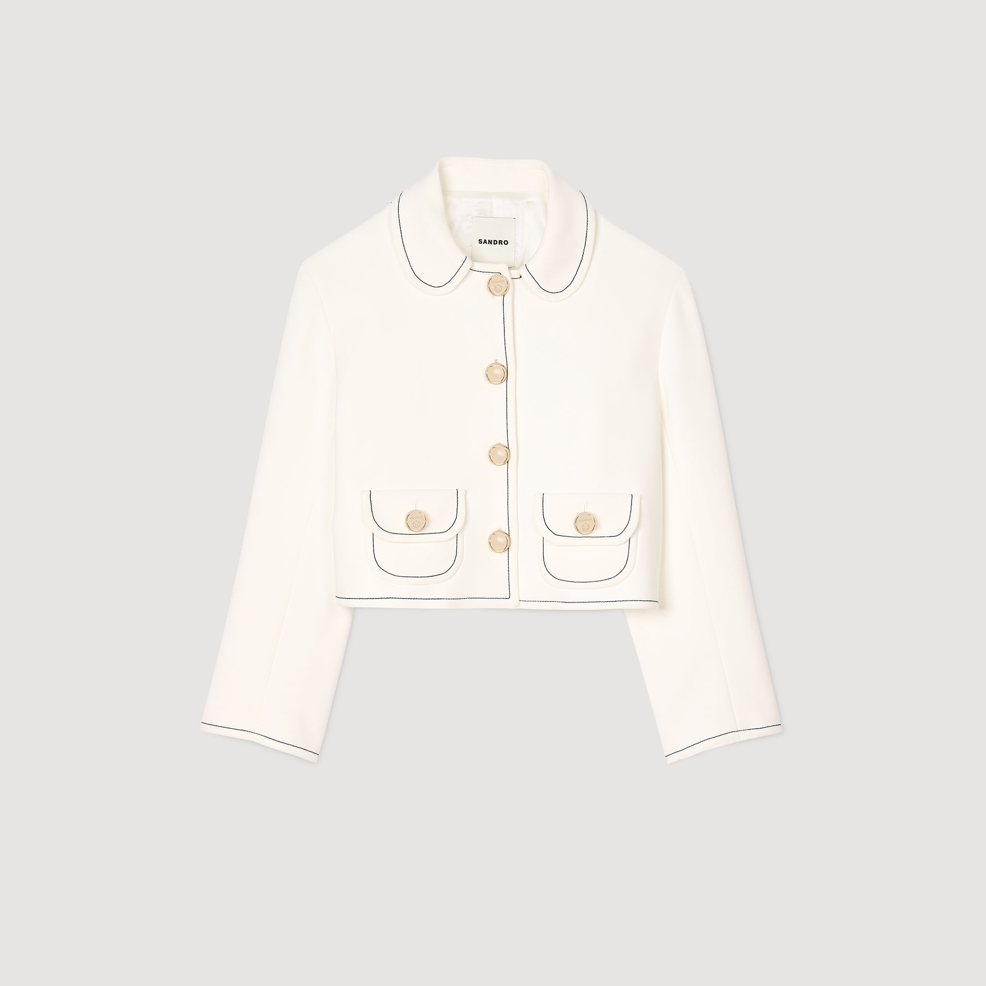 Veste courte à col claudine