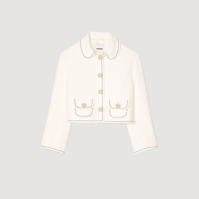 Veste courte à col claudine