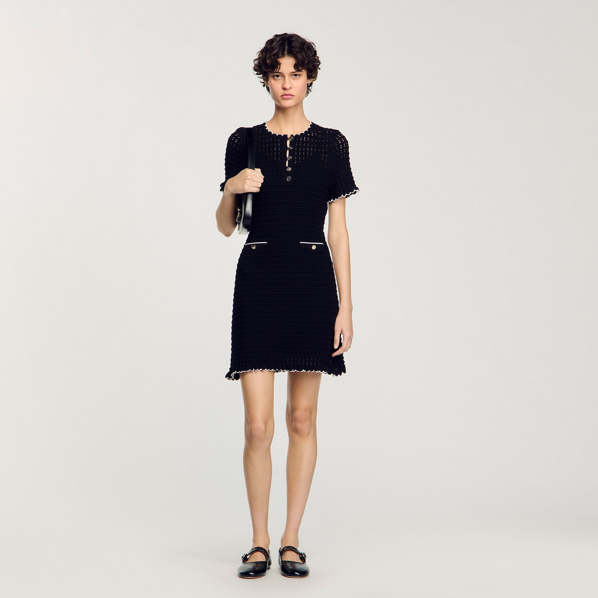 Robe courte en maille 