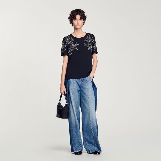 T-shirt à détails brodés