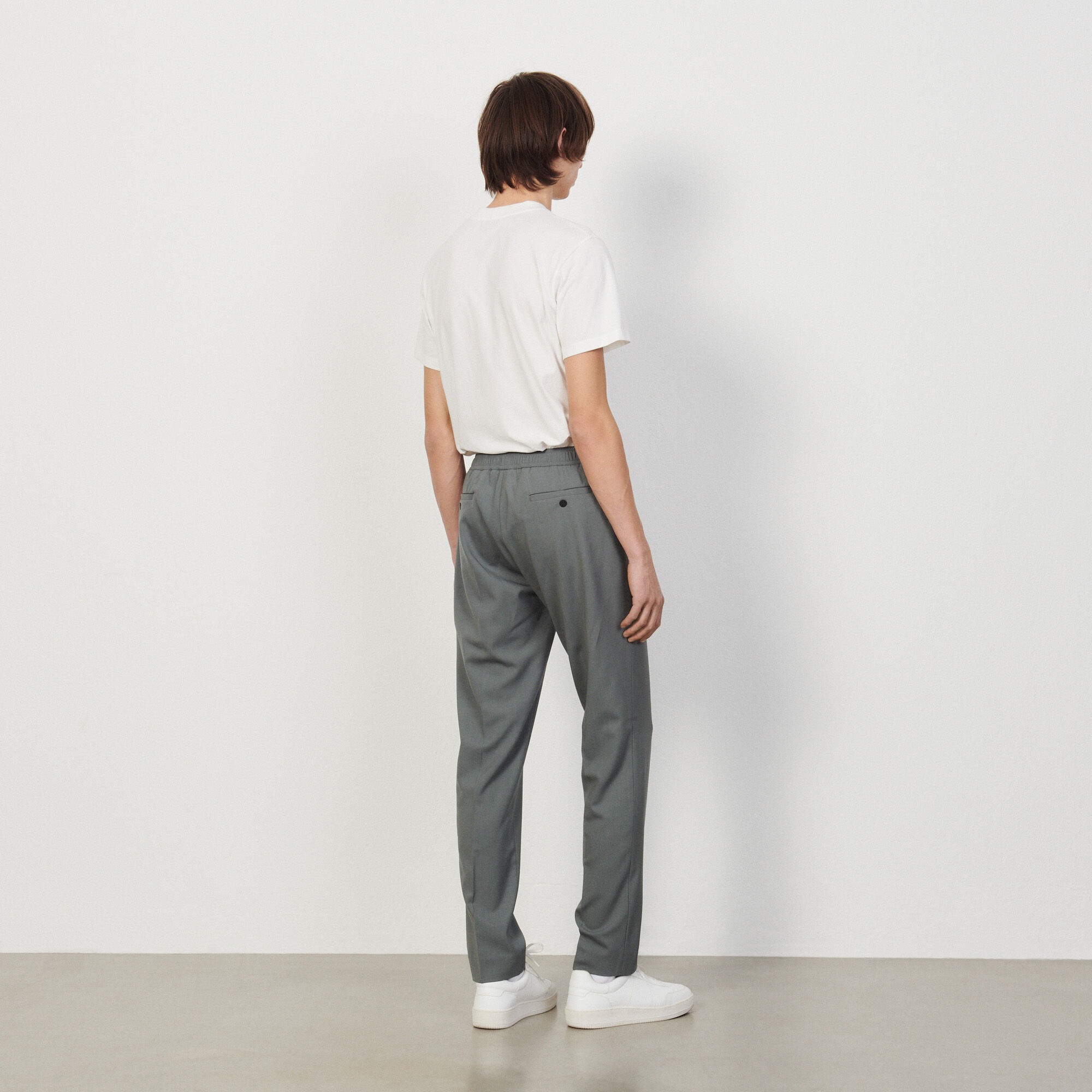 Pantalon à ceinture élastiquée