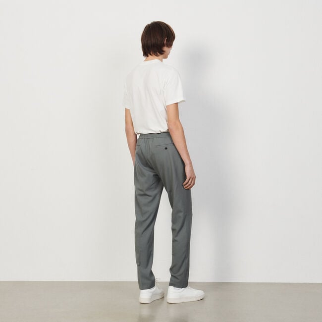 Pantalon à ceinture élastiquée