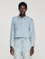 Chemise courte en jean strass&eacute;e