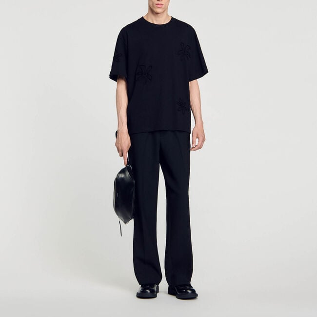 T-shirt orné de fleurs