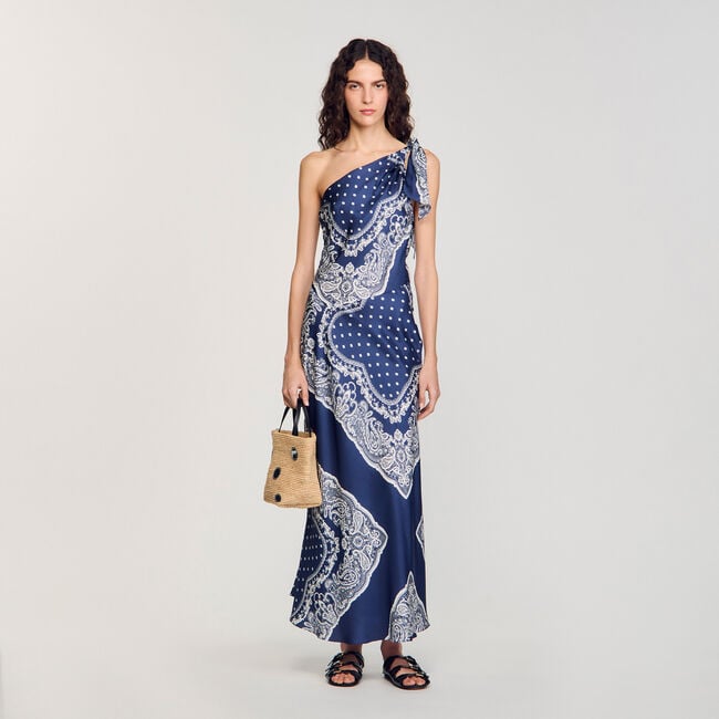 Robe longue à imprimé bandana 