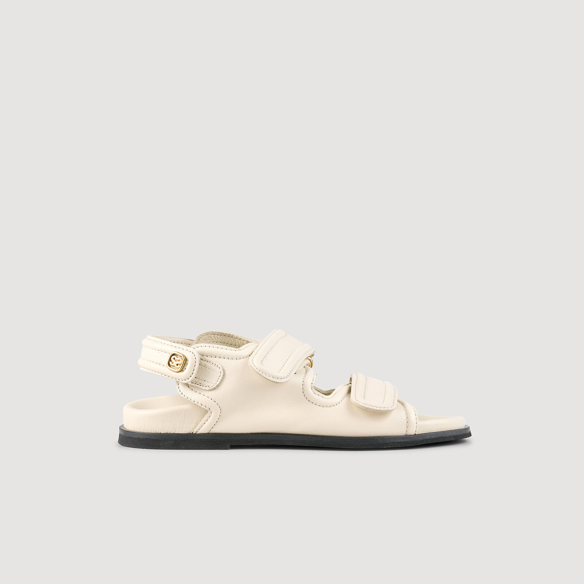 Sandales en cuir d'agneau lisse