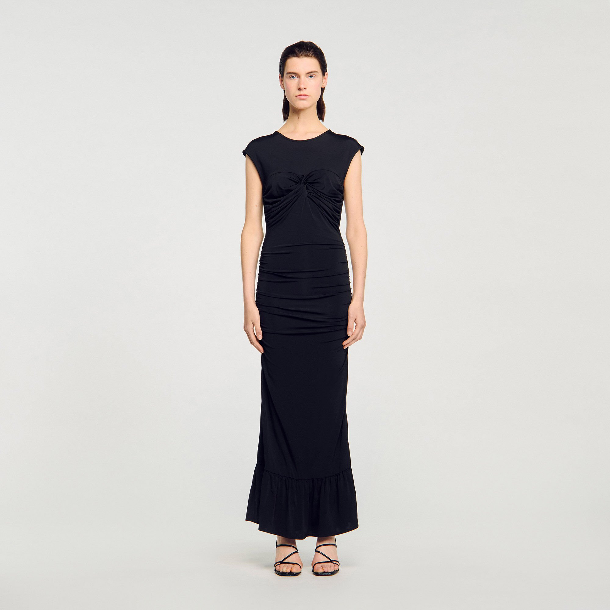 Robe longue drapée 