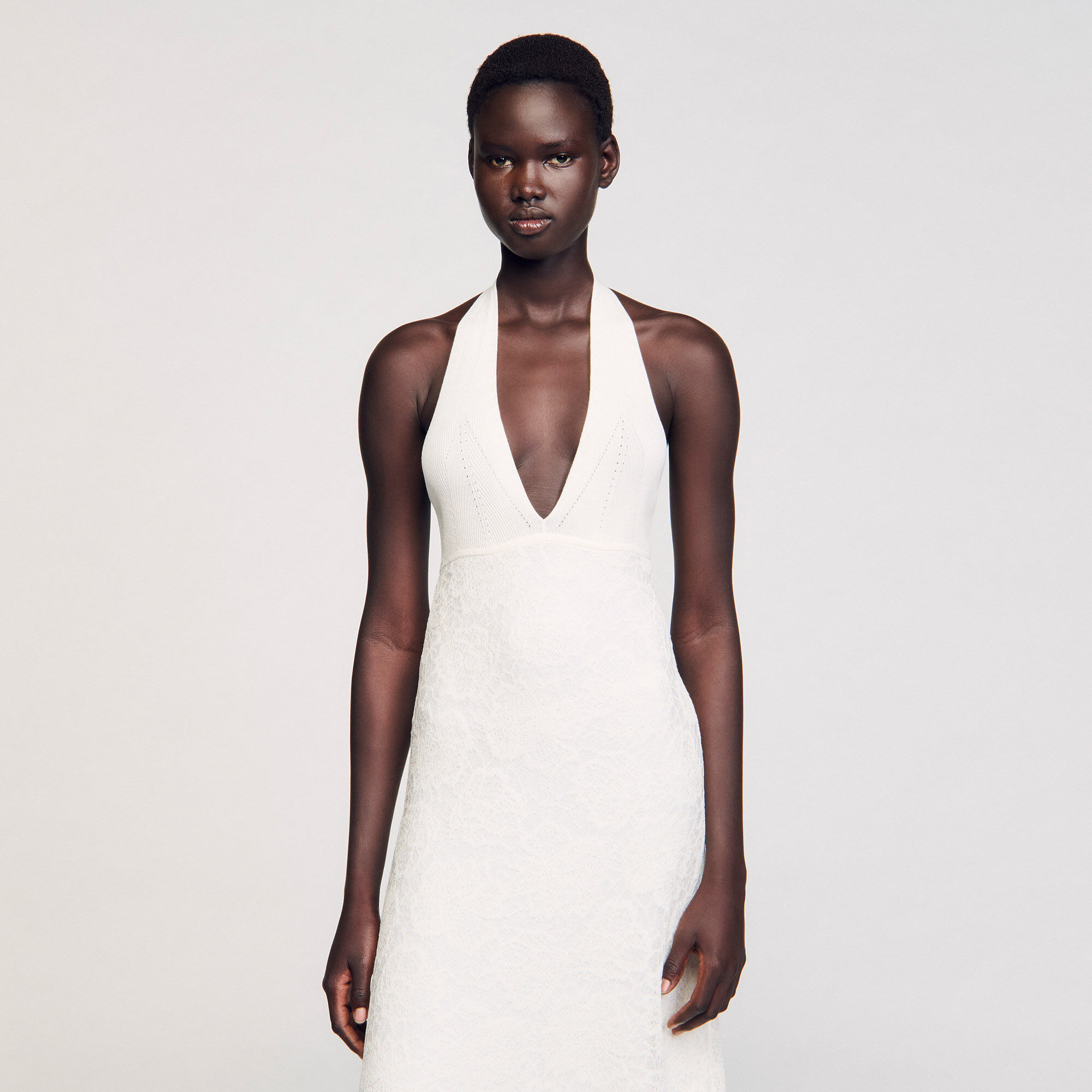 Robe longue en maille