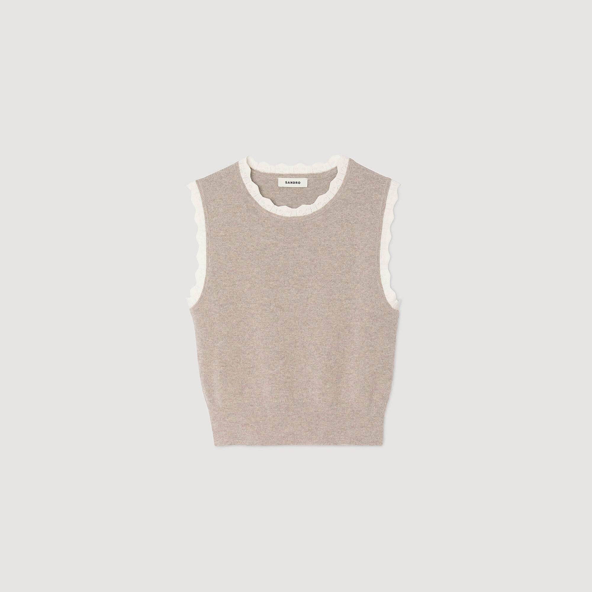 Pull en maille à col montant