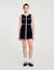 Robe courte en maille velours