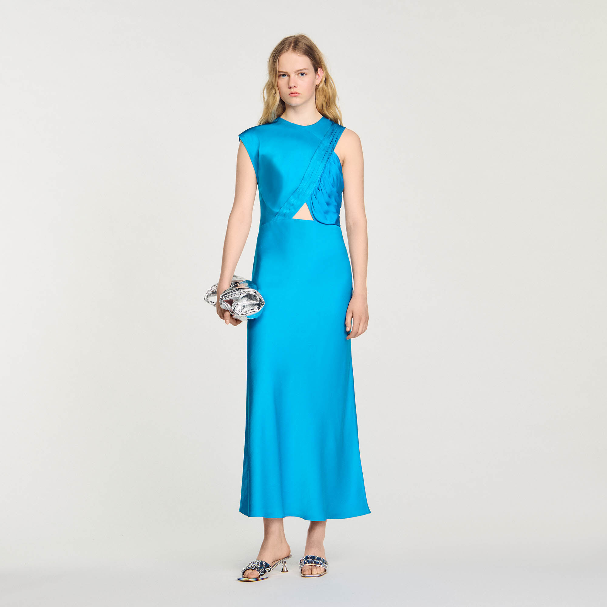 Robe bleue sandro deals