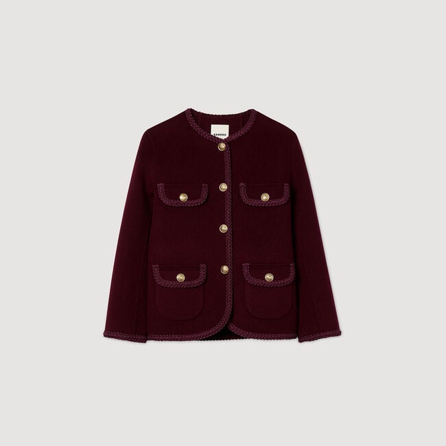 Veste double face boutonnée