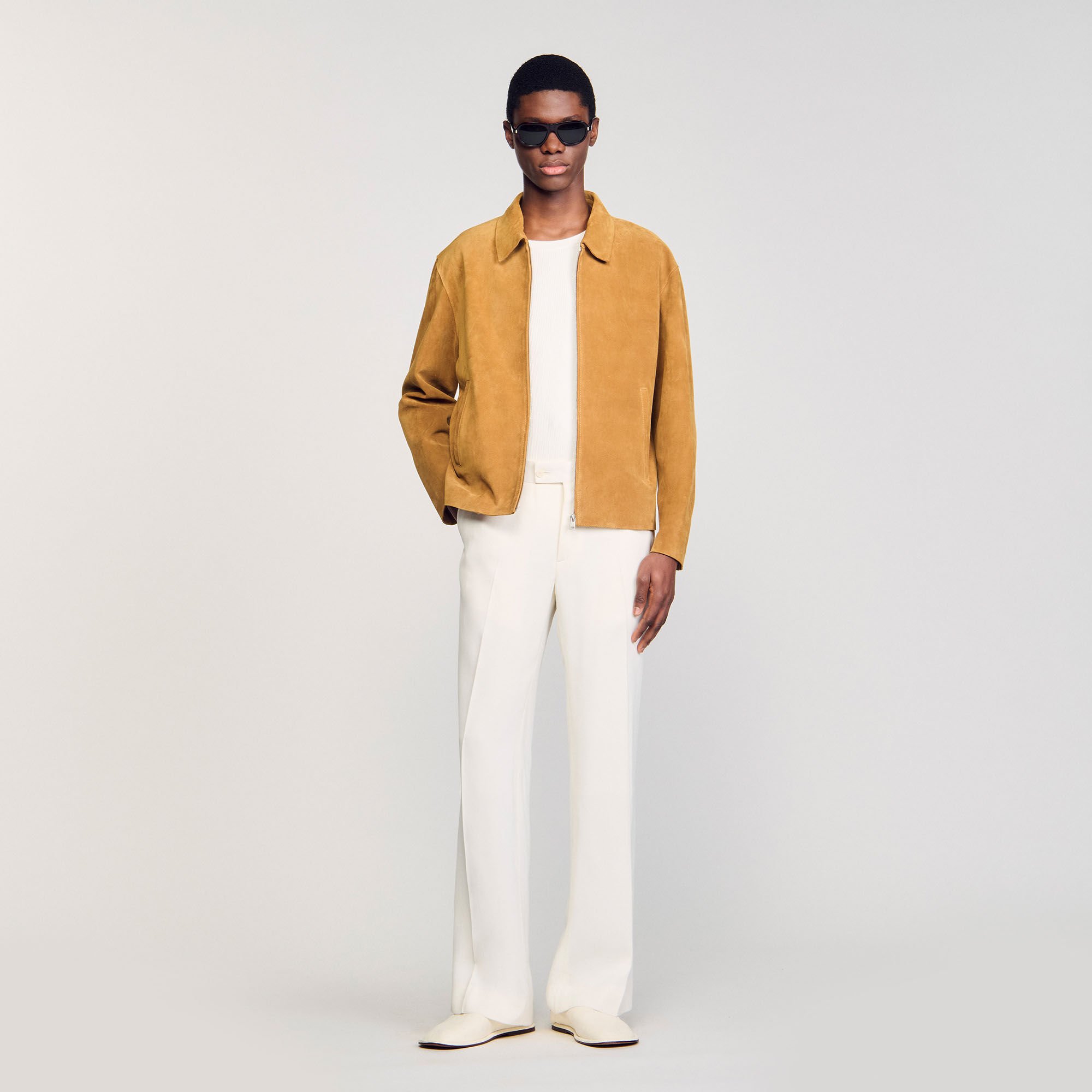 Blouson en croute de cuir 