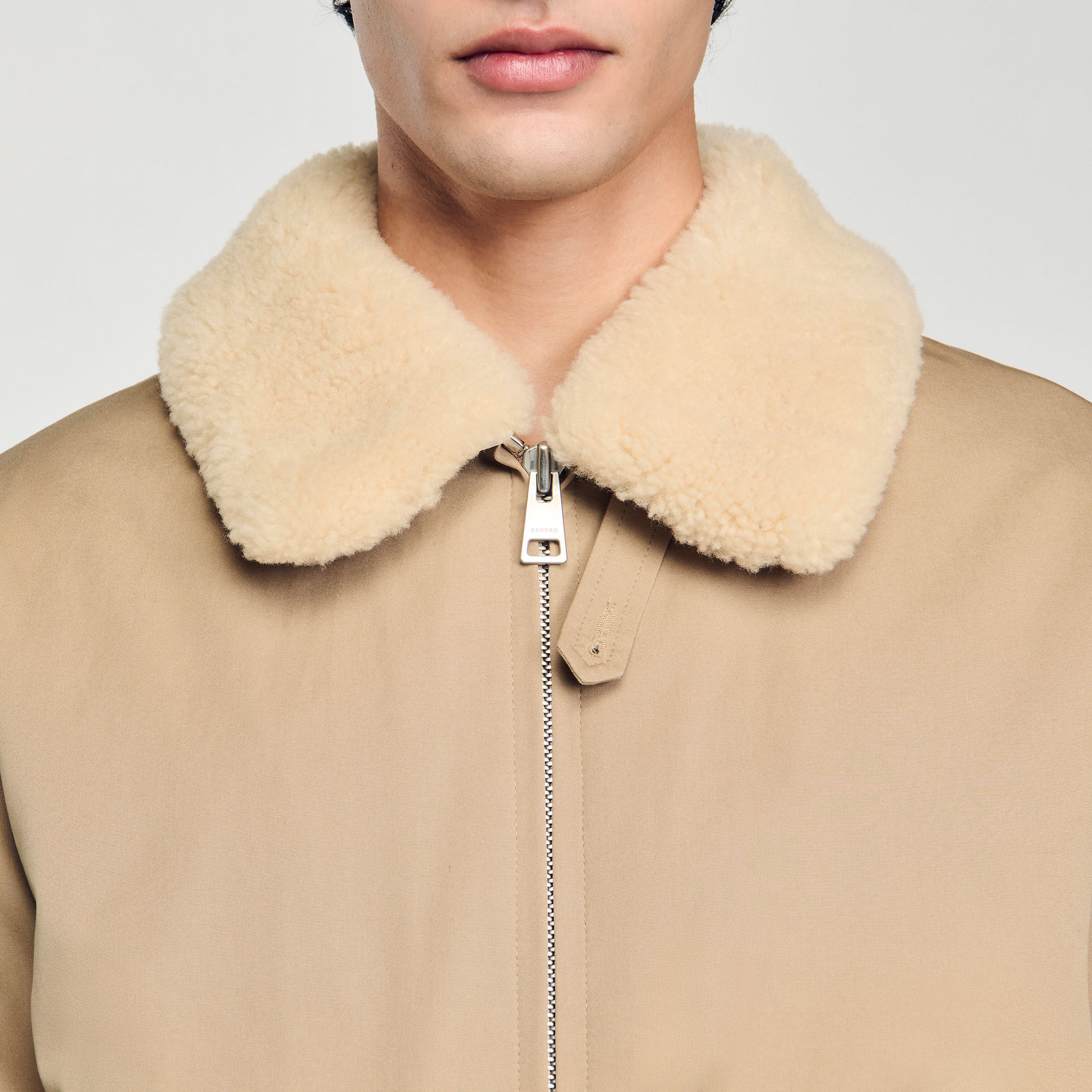 Blouson aviateur à col mouton