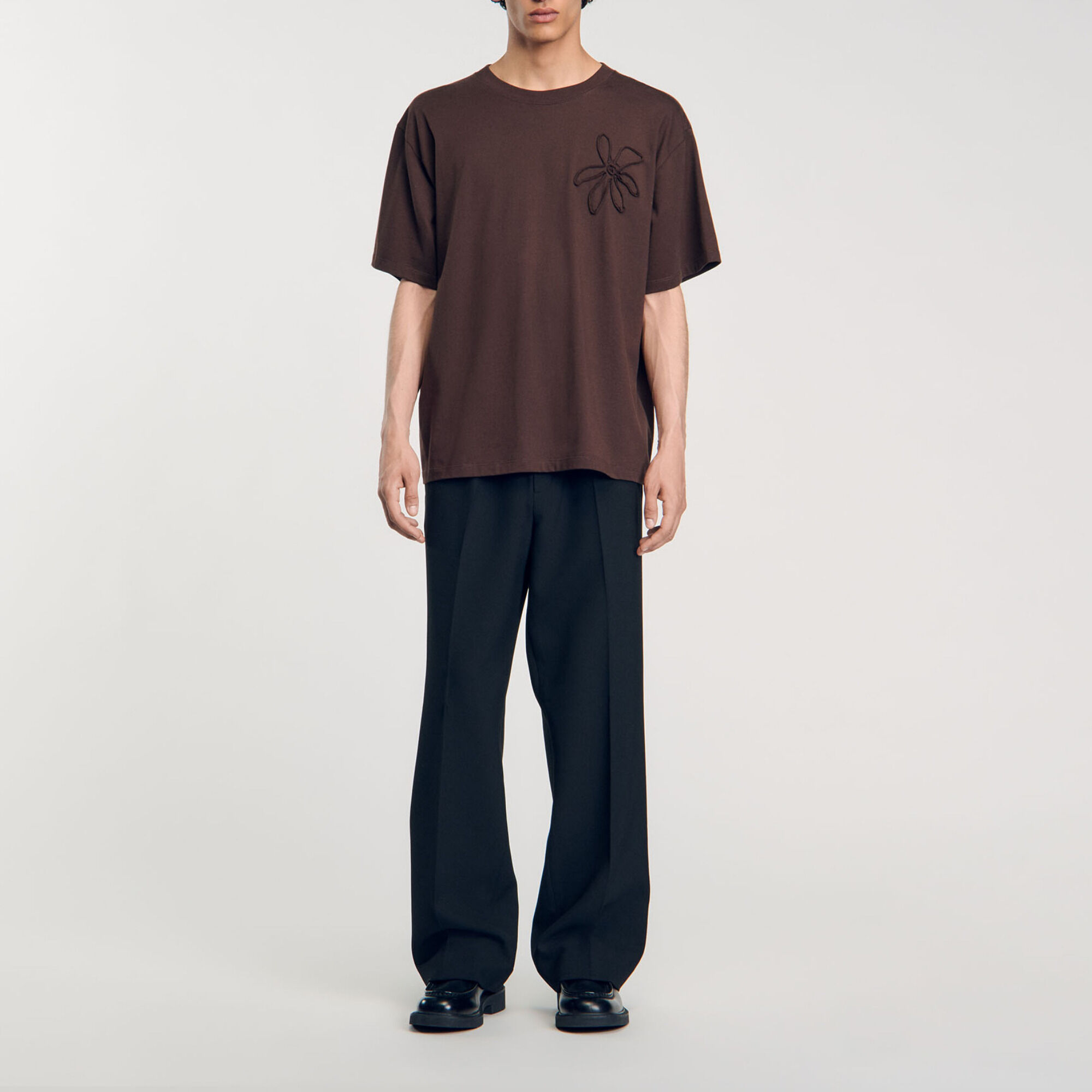 T-shirt oversize fleur