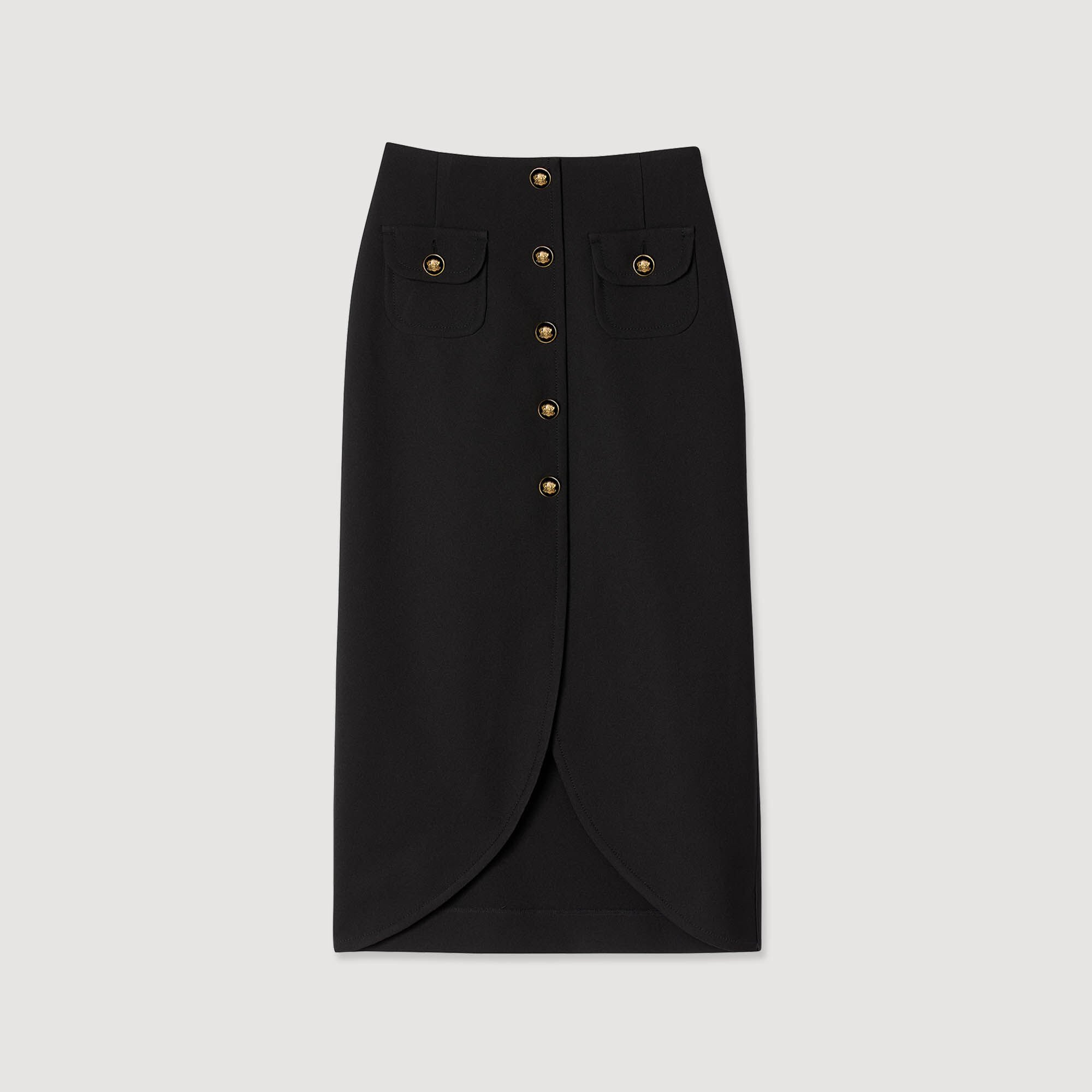 Jupe midi boutonnée