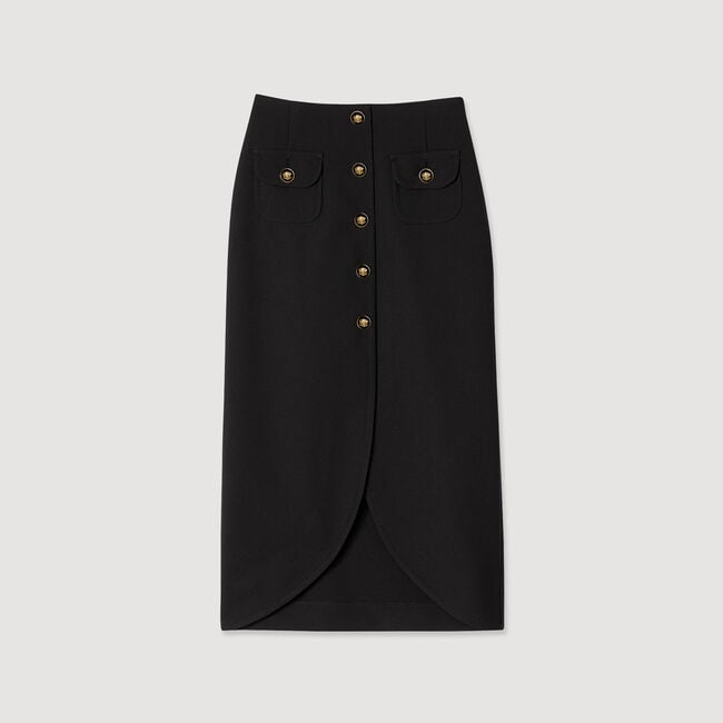 Jupe midi boutonnée