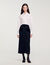 Jupe longue en tweed et velours