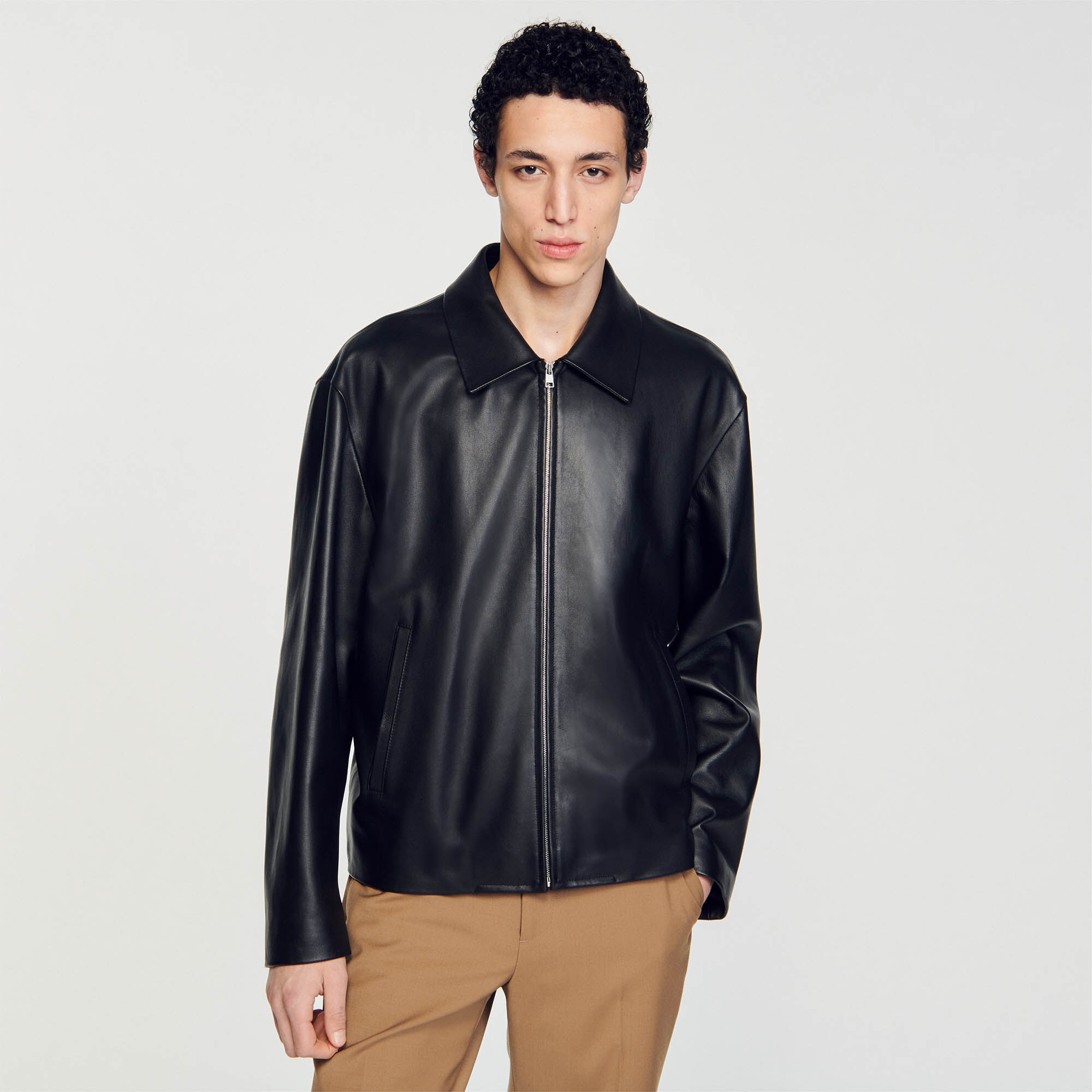 Blouson en cuir d'agneau